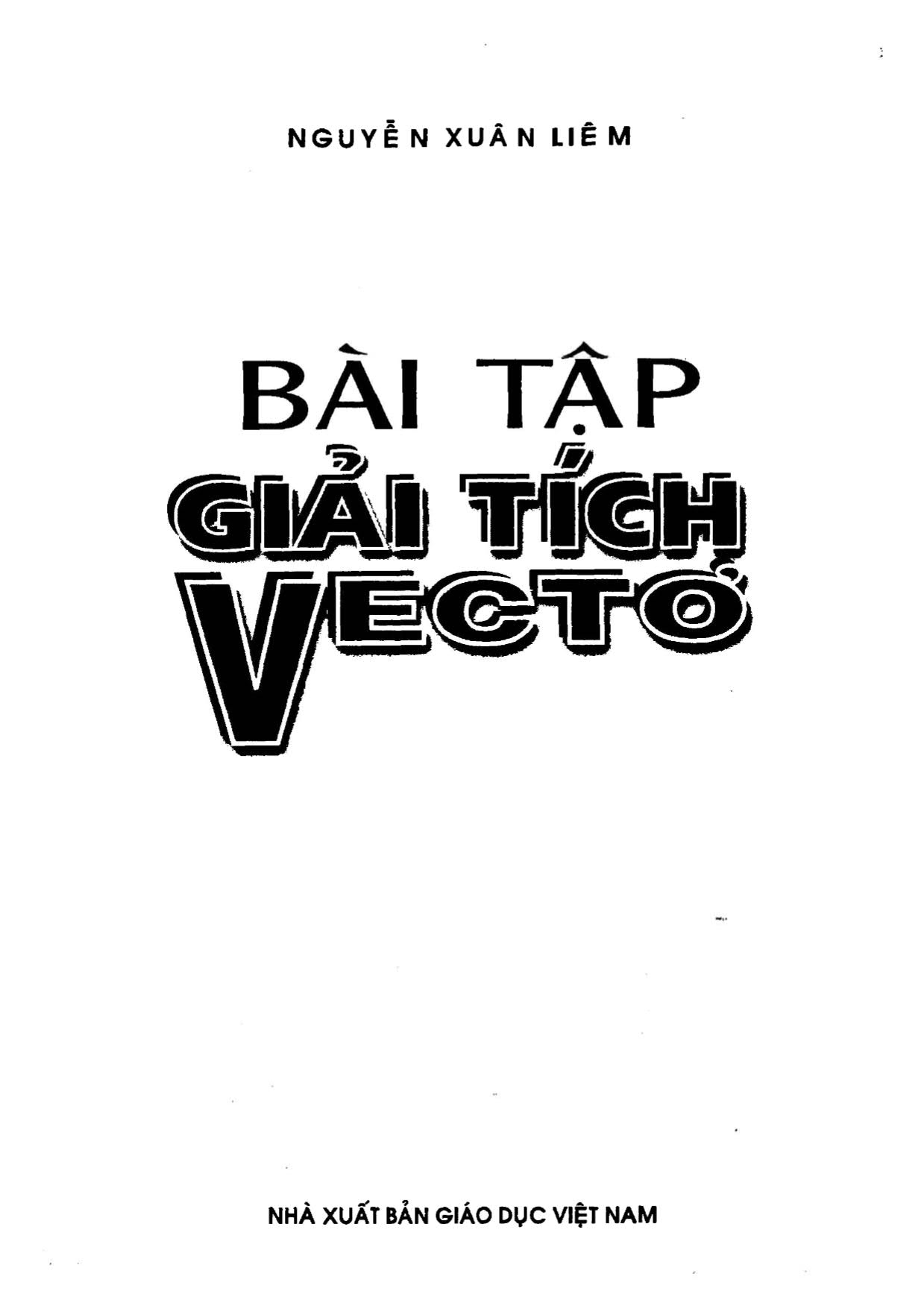 Bài tập giảI tích vectơ