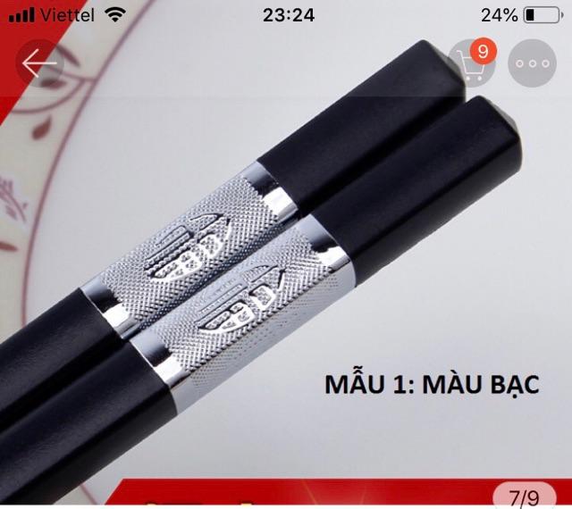 Bộ 10 đôi đũa khảm vàng phong cách nhật bản