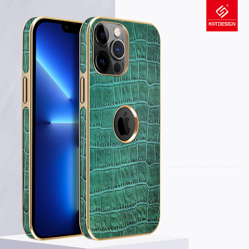 Ốp lưng da vân cá sấu iPhone 13 Pro hiệu KST DESIGN cao cấp, chống sốc- Hàng Chính Hãng