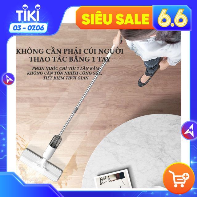 Cây Lau Phun Sương Thông Minh 2 Trong 1 Lau Khô Và Ướt, Xoay 360 Độ, Dễ Dàng Làm Sạch Mọi Ngóc Ngách, Khe Hở Nhỏ