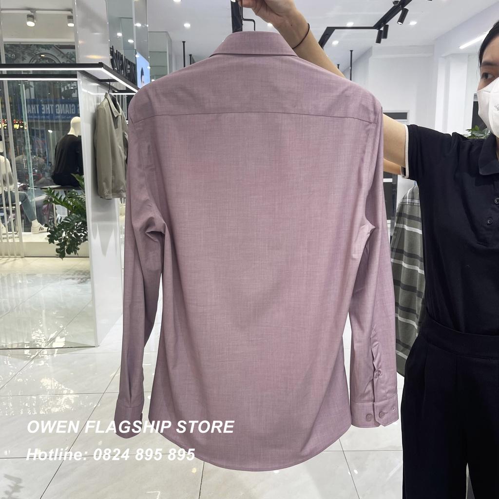 Áo Sơ mi Owen nam dài tay dáng Slimfit sợi Sồi mềm mịn mát Mã AS221400D