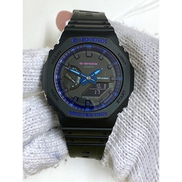 Đồng Hồ Nam Dây Nhựa Casio G-Shock GA-2100VB-1ADR Chính Hãng - Lõi Carbon - GA-2100VB-1A