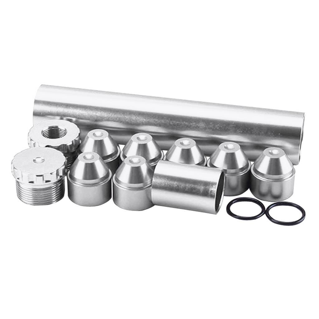 6in Aluminum Automotive Fuel Filter Car Oil Fuel Filter 1/2''-28 Silver