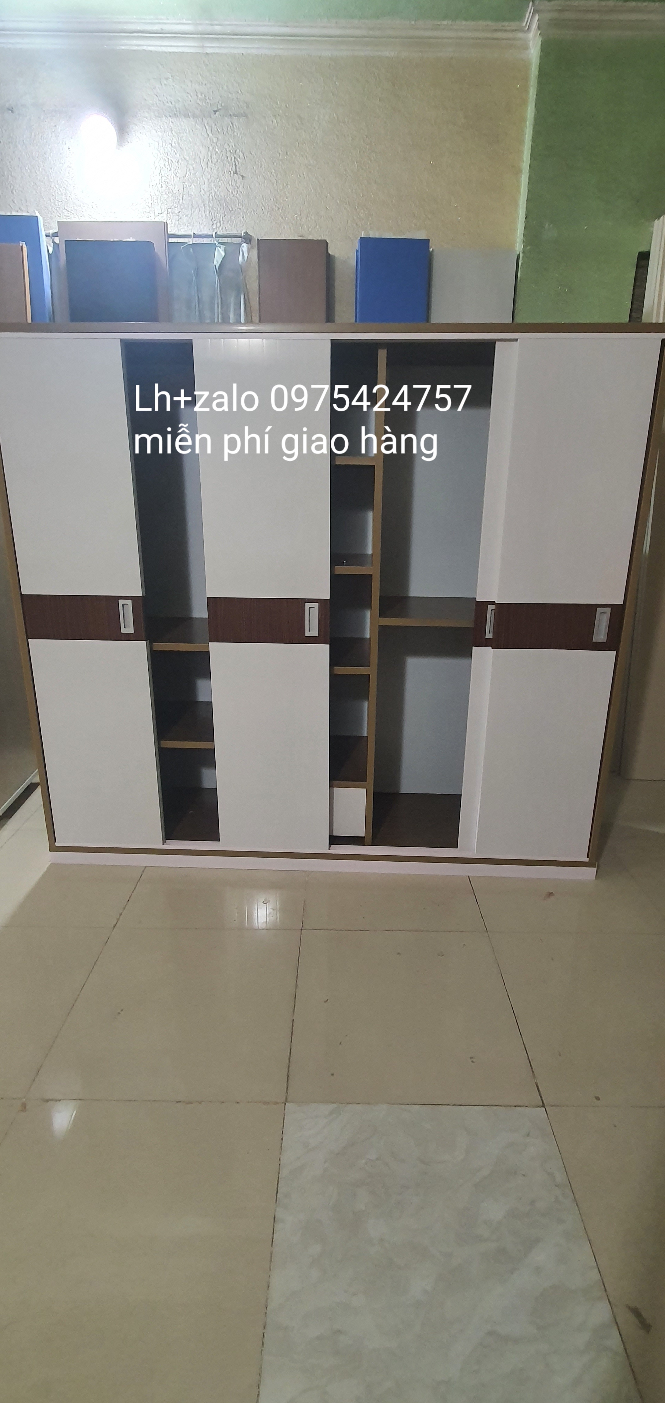 Tủ nhựa đài loan 5 cánh cửa lùa