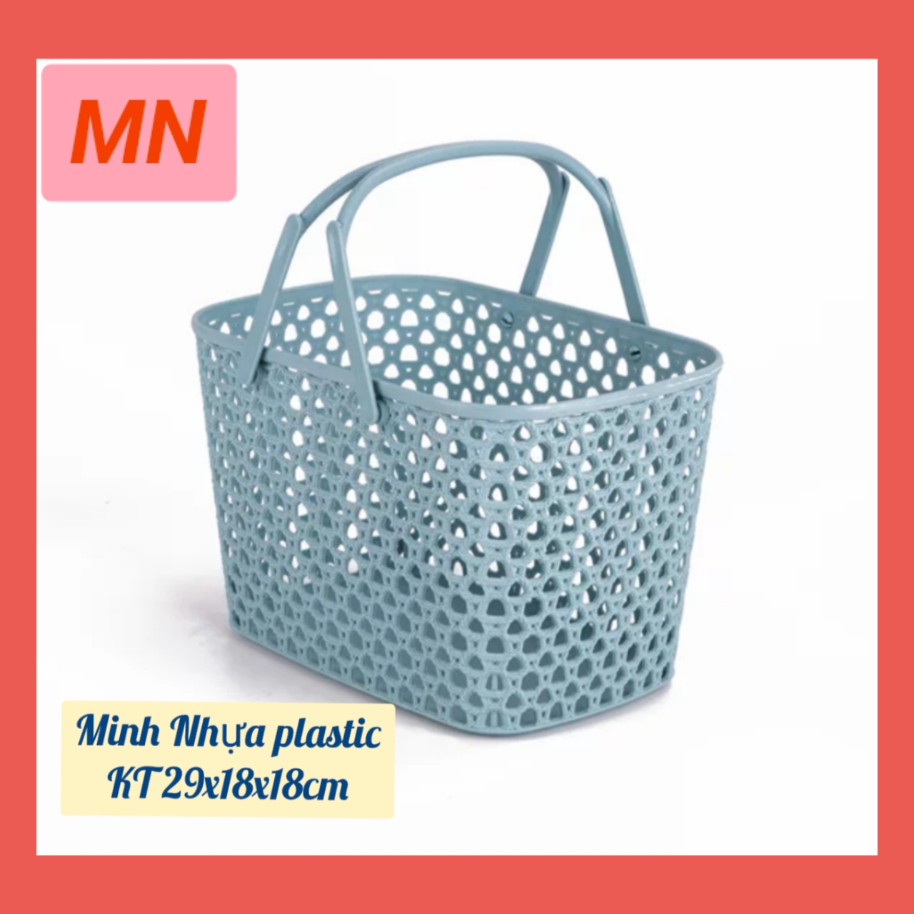 Giỏ đựng hai quai xách Hàn Quốc 4 màu TẶNG BỘ CHỔI VS MINI CÓ NAM CHÂM HÍT TỪ