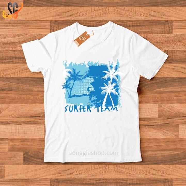 Áo Thun Surfer Team - Thun Cotton - Đủ size Nam Nữ SGS104