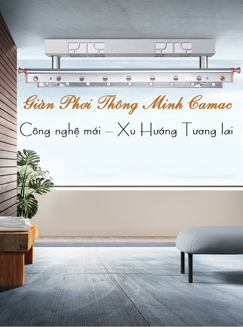 Giàn phơi  thông minh điều khiển camac