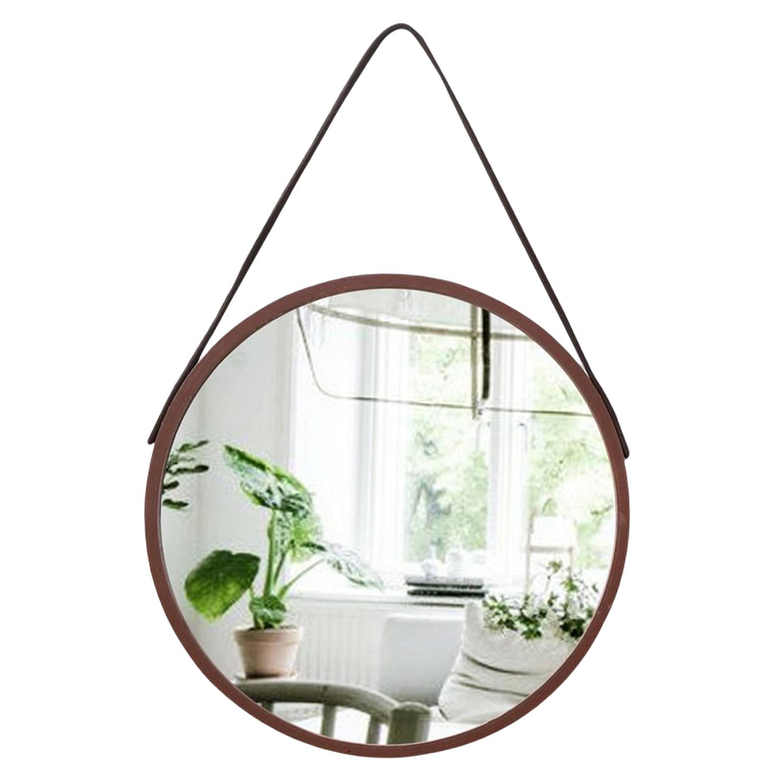 Wall Hanging Mirror Wall Mount Art Ornament Round for Bedroom Bathroom Salon