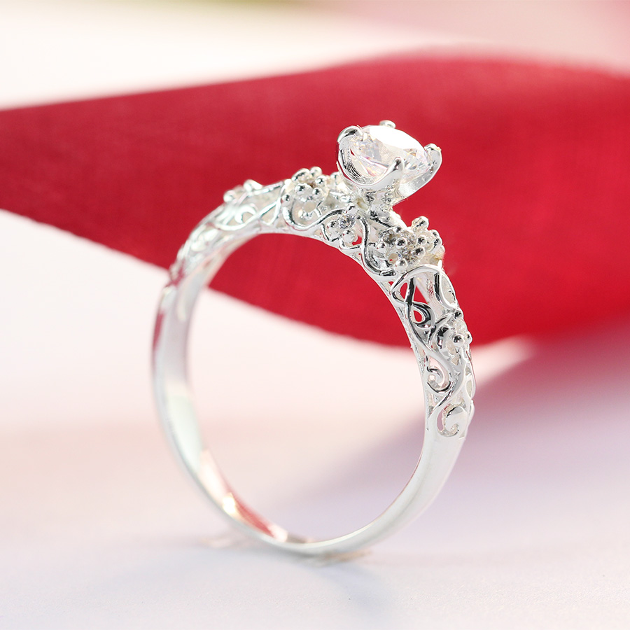 Nhẫn bạc nữ đẹp đính đá cao NN0099 - Trang Sức TNJ