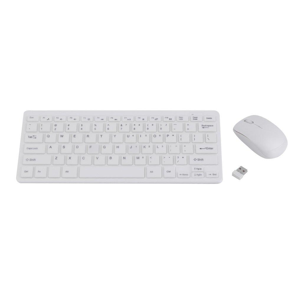 Thực Tế Mini 2.4G Không Dây Bàn Phím Mỏng Và Không Dây Chuột Cho Laptop Máy Tính Để Bàn 2400-2480MHZ Anh cắm