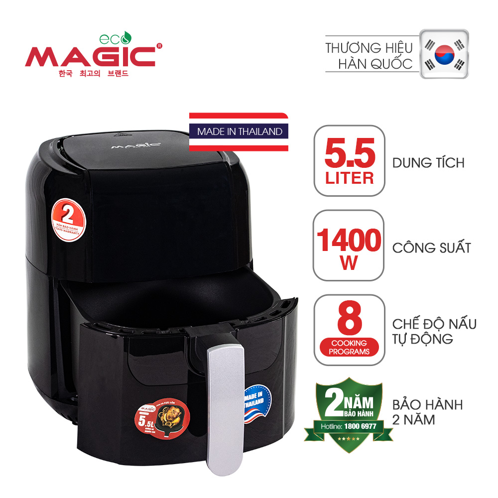 Nồi Chiên Điện Tử Magic Eco AC-102 5.5L - Hàng Chính Hãng