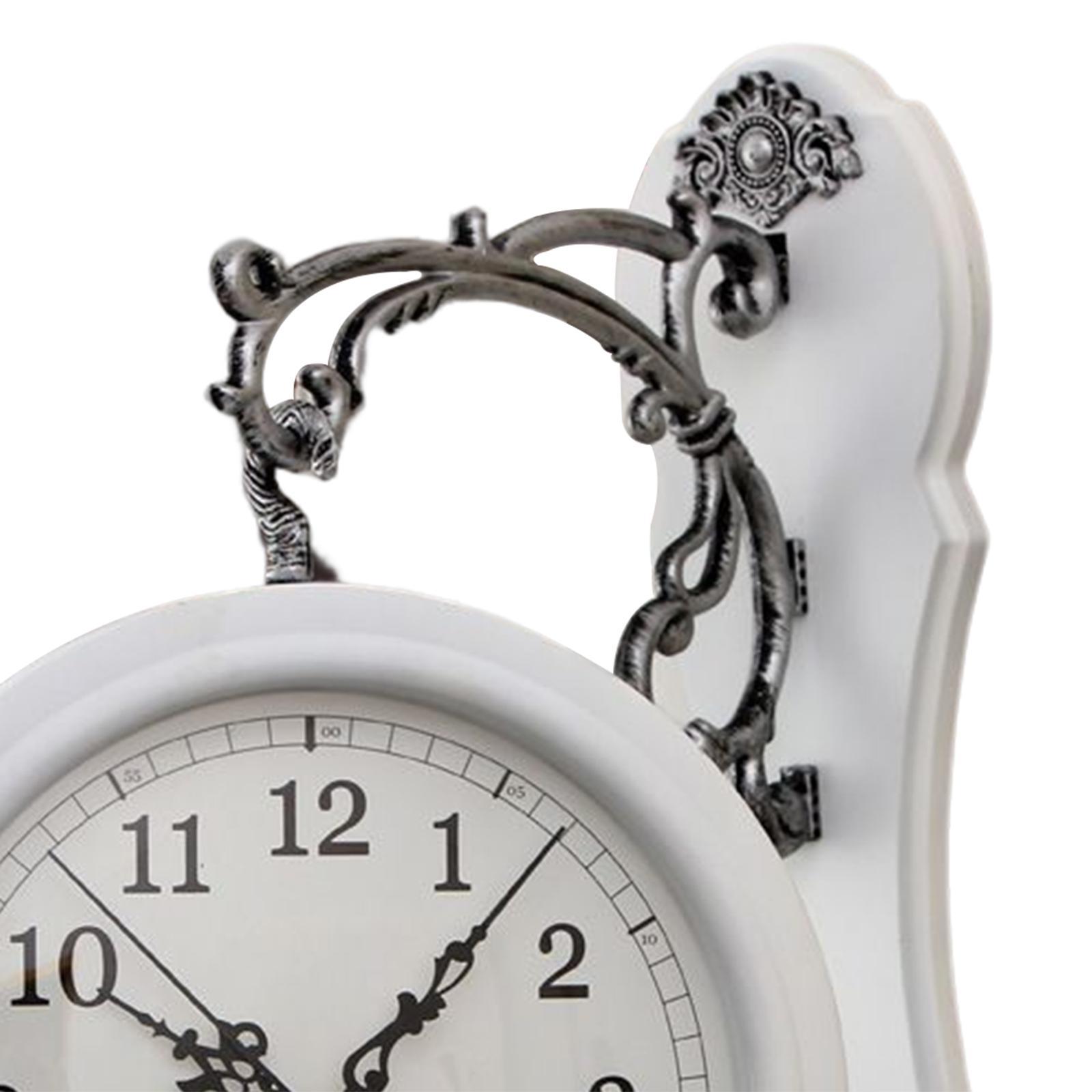 Double Sided Wall Clock Study Living Room Indoor Outdoor Station Clock