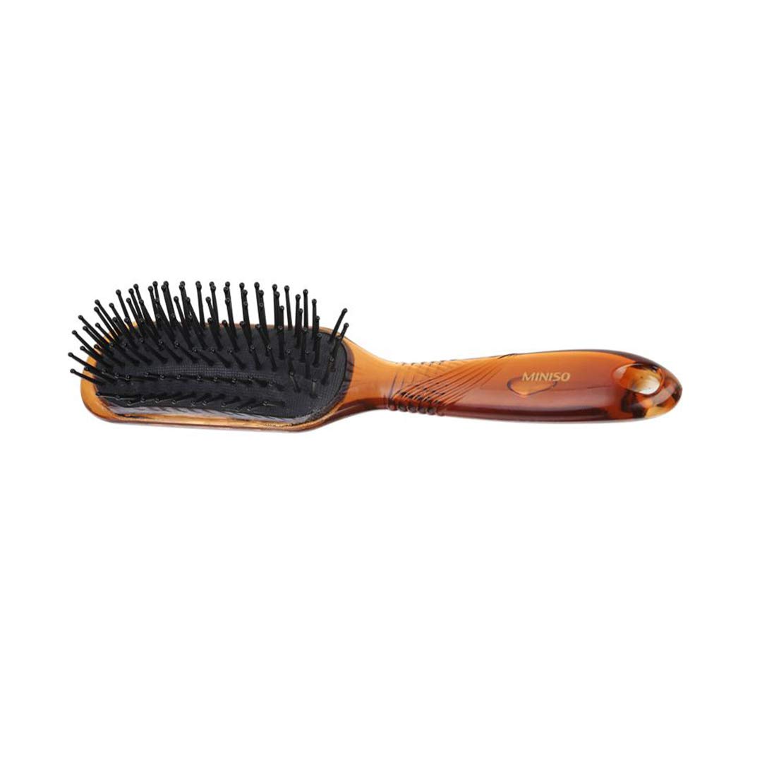 Lược mát xa chống tĩnh điện Nhật Bản chuẩn salon và thời trang dành cho mái tóc quăn MINISO FASHIONABLE SALON HAIR BRUSH (Tea) – MNS105