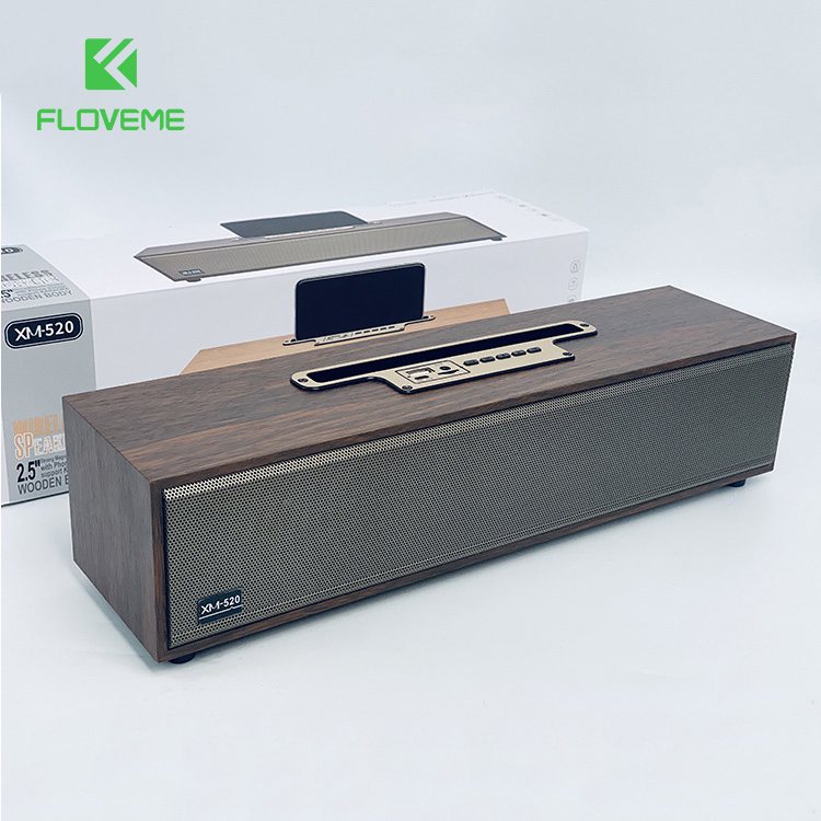 Loa Gỗ  FLOVEME Bluetooth XM520 - Công suất 5W - Âm thanh tốt - Âm Bass lớn - Dung lượng Pin lớn - Tần số 100Hz - 20KHz - Hàng chính hãng