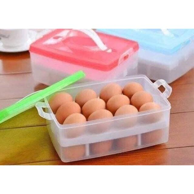 Hộp đựng trứng 2 tầng siêu tiện dụng