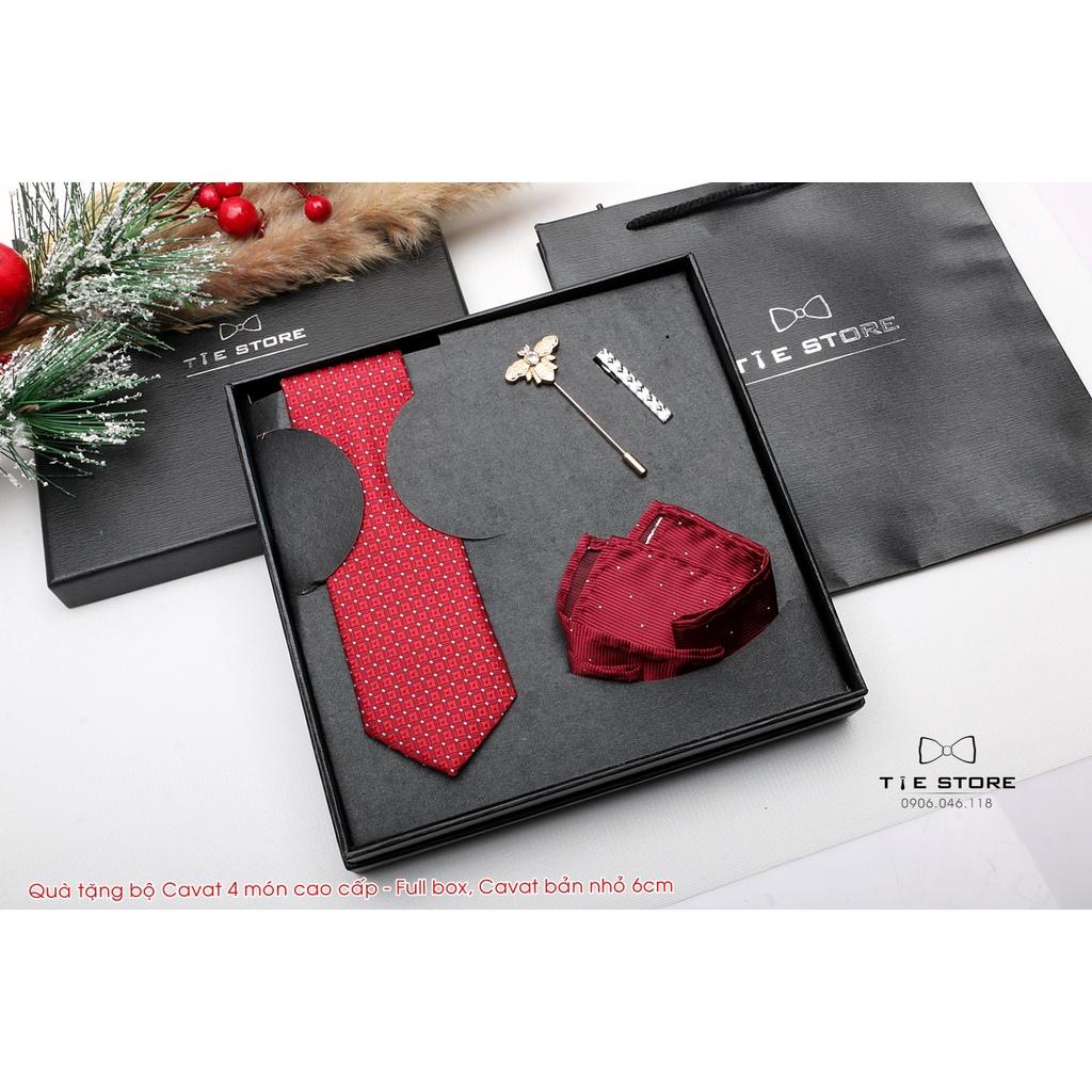 Cavat Bộ Cao Cấp Hàn Quốc 4 món Phụ Kiện - Full box kèm túi xách, đỏ phối màu
