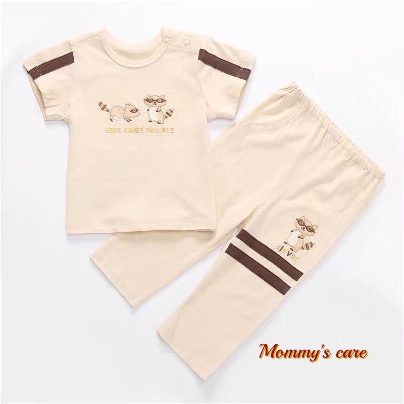 Bộ quần áo cộc hè cho bé sơ sinh 100% organic cotton hữu cơ tự nhiên thoáng mát không hoá chất an toàn cho bé