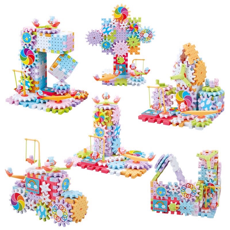 Bộ Đồ Chơi Xếp Hình Lego 135 Chi Tiết  Bánh Răng Có Thể Chuyển Động Cho Bé Tùy Ý Sáng Tạo Theo Ý Thích