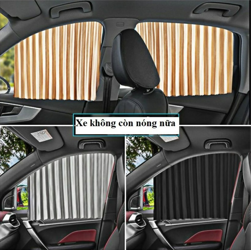 Bộ 4 tấm Rèm vải che nắng xe hơi gắn nam châm cho 4 cửa