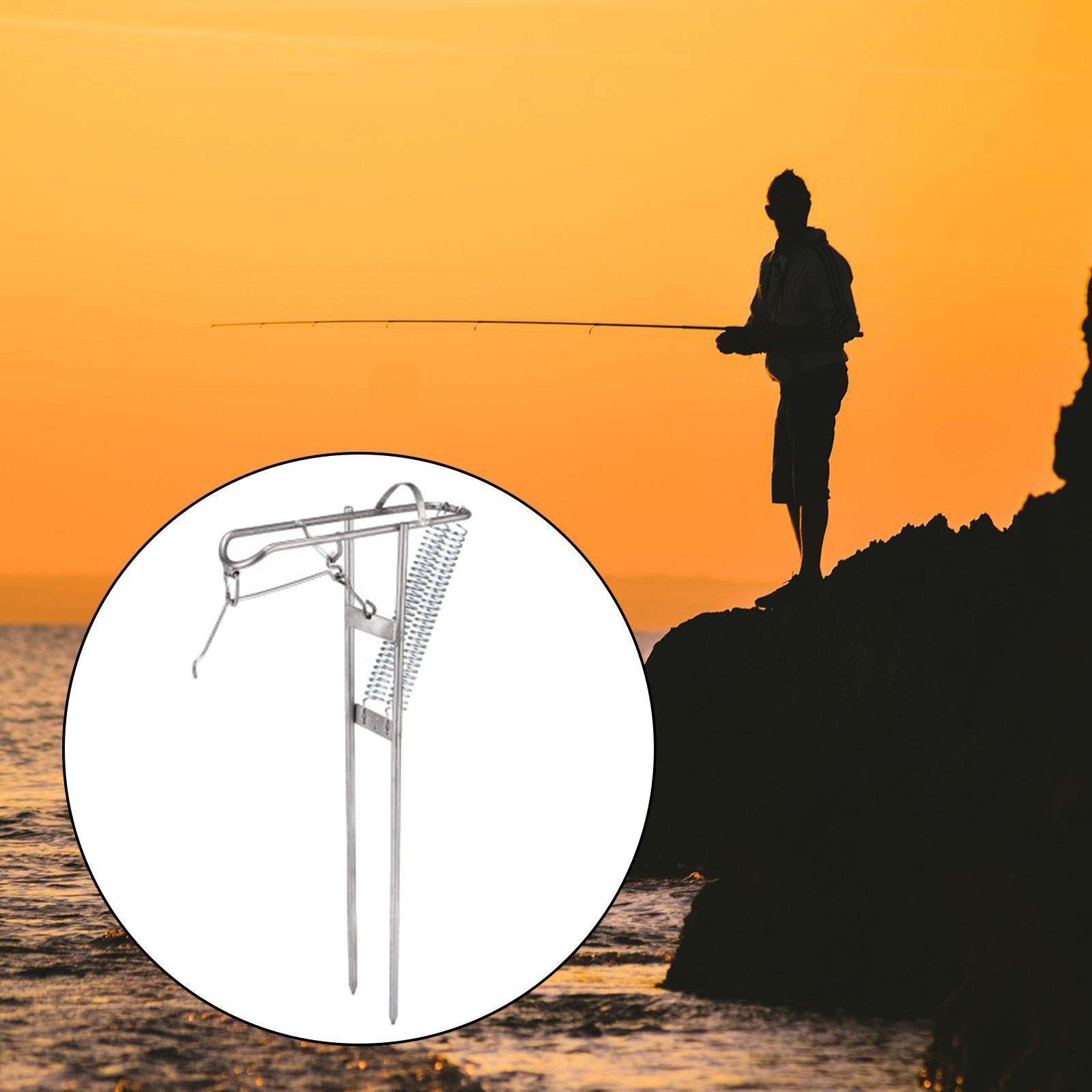 Spring Fishing Rod Holder Rod Stand Fishing Pole Holder Universal Double Spring Ground Support Rod Rack for Bank Ponds Rivers Fishing Tools