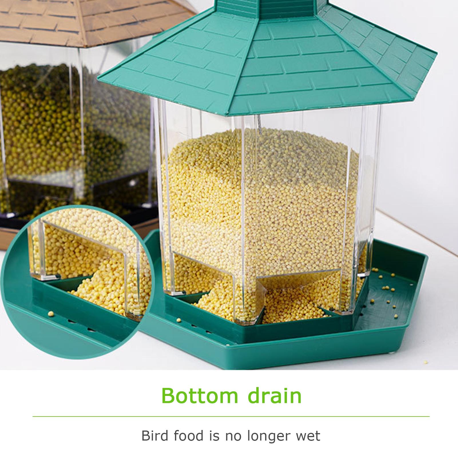 Máy cho chim ăn hình lục giác không thấm nước để thu hút các loài chim