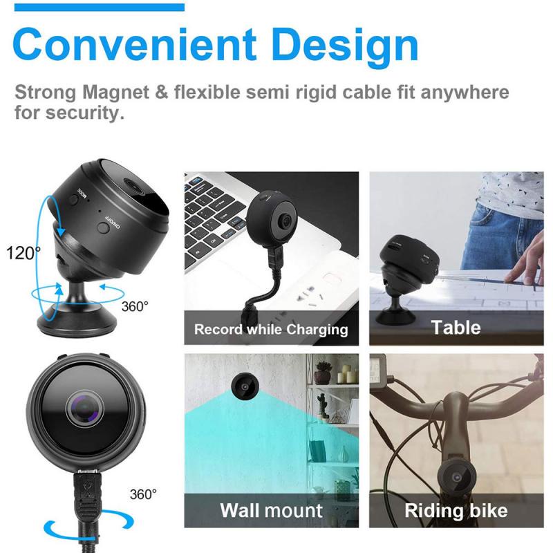 Camera mini siêu nhỏ giám sát A9 FullHD 1080p IP wifi kết nối với điện thoại, có pin