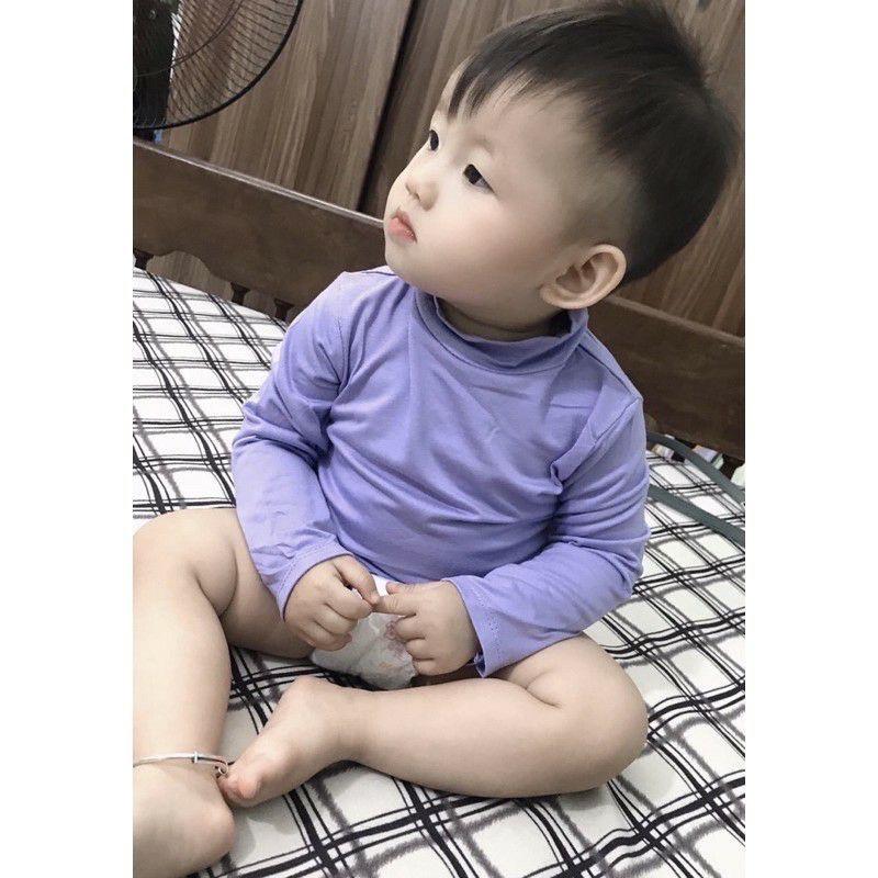 Áo giữ nhiệt cho bé cổ 3p chất thun lạnh áo thun dài tay bé trai, bé gái LYBABY AP11