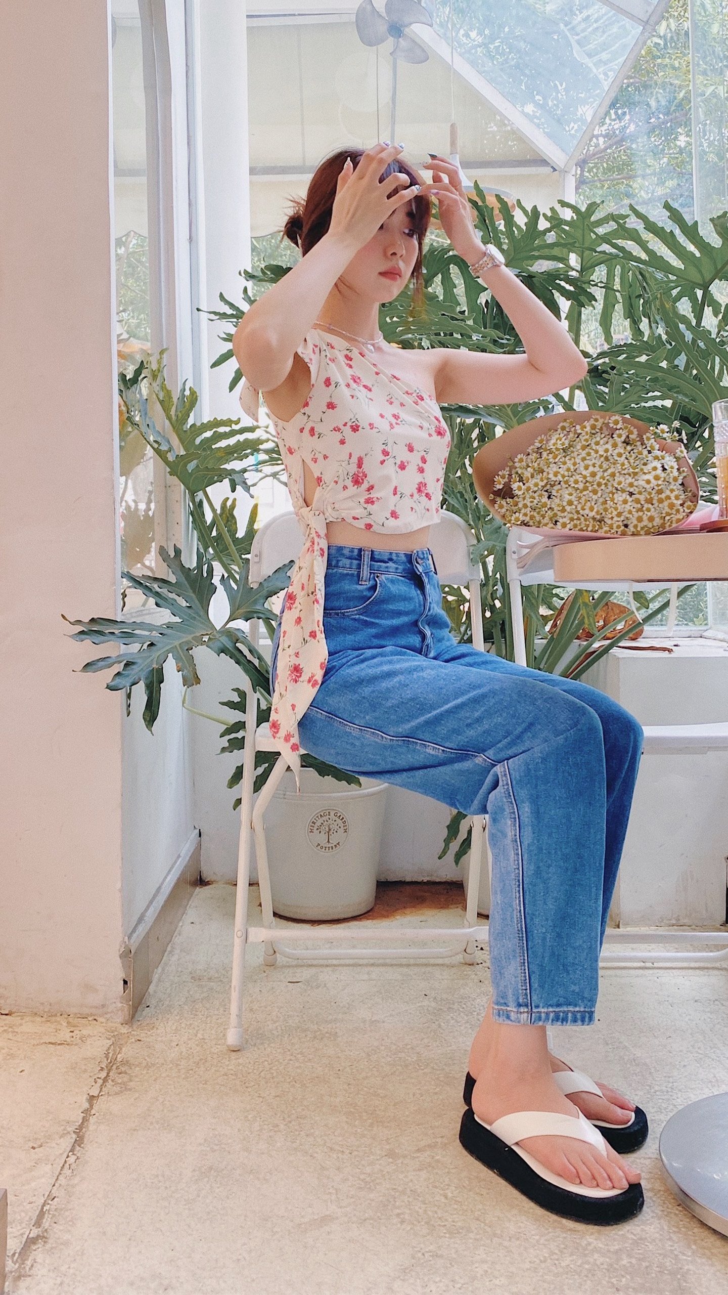 Áo hoa xéo vai Shu Top Gem Clothing SP060506