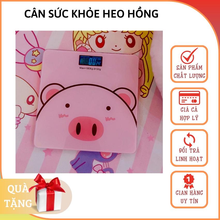 Cân Sức Khỏe Điện Tử Mini Hình Heo Hồng với Màn Hình Điện Tử có Trọng Lượng Tối Đa 180Kg và Đo Nhiệt Độ Phòng-Yumeshop94