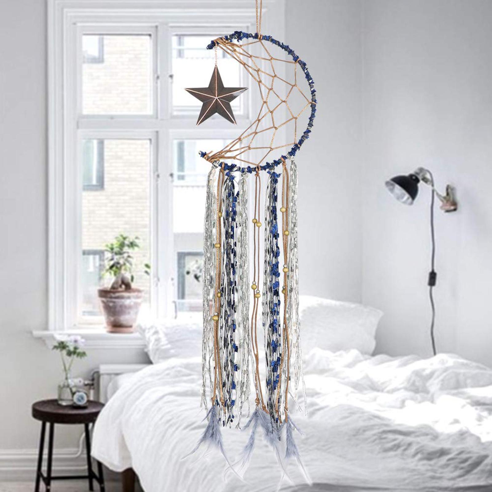 Dream Catcher handmade hình dáng ngôi sao làm từ vải dệt để trang trí trên tường