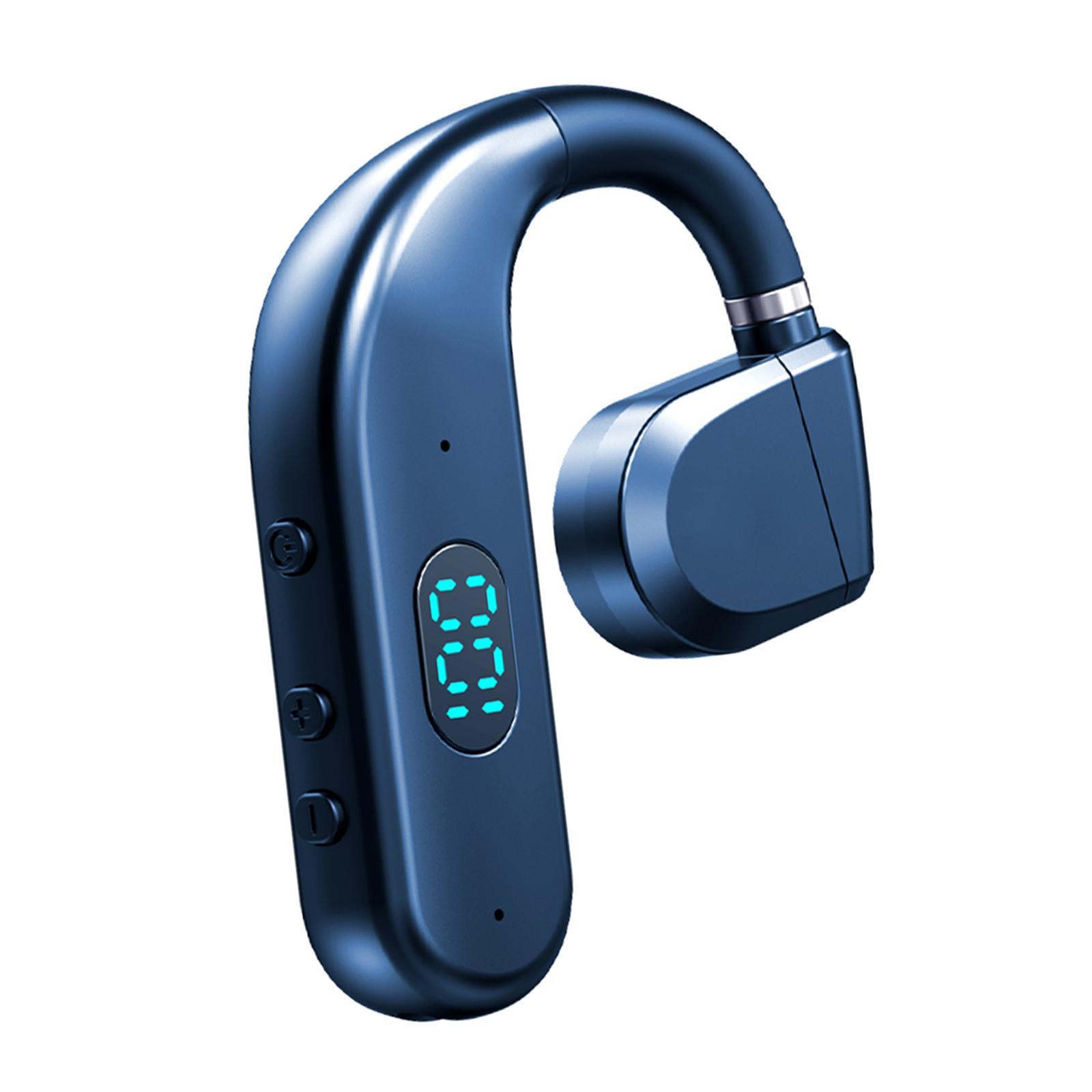 Single Ear Headphones Earbuds Earhook Noise Cancelling V5.3 Rotating Long Standby Time Ear Hook Headset Clip Cordless Headset for Gyms Office