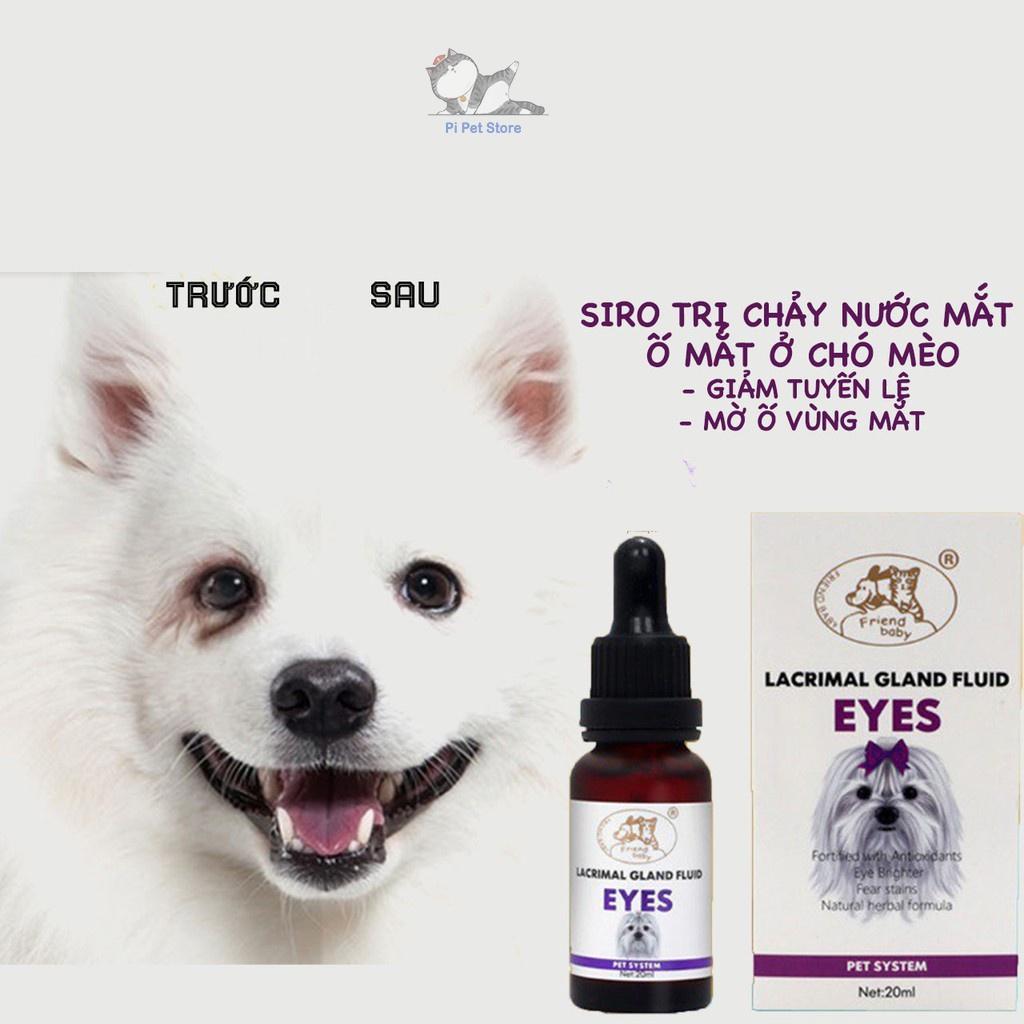 Siro uống hỗ trợ vết ố mắt, viêm tuyến lệ, chống chảy nước mắt chó mèo Lacrimal Gland Fluid Eyes Pet System 20ml