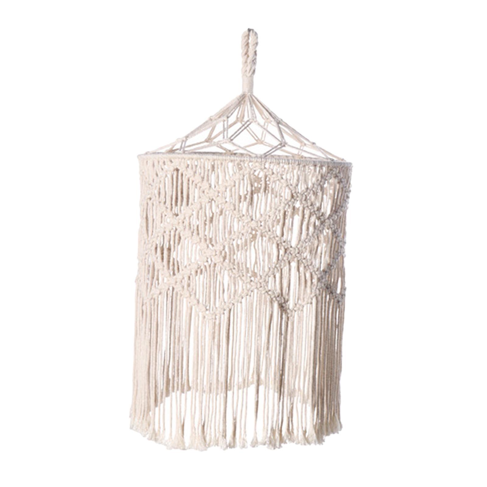 Macrame Lampshade Bathroom Lighting Kitchen Boho Hanging Pendant Light Cover