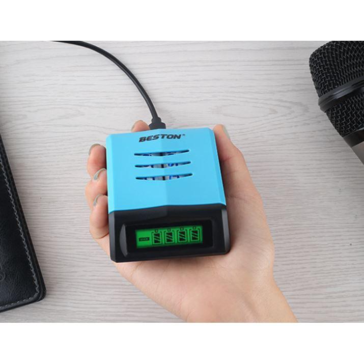 Pin Sạc Beston Aa Aaa, Sạc Pin Chính Hãng Beston, Bảo Hành 1 Năm Mic Không Dây, Máy Ảnh, Điều Khiển Pin 1.2V - Sạc 4C Smart C9001
