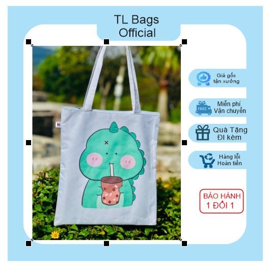 Túi Tote, Vải bố Hoạt Hình, Canvas TL Sành Điệu, Ngon Bổ Rẻ, Đi Học Đi Chơi Đều Tiện Lợi