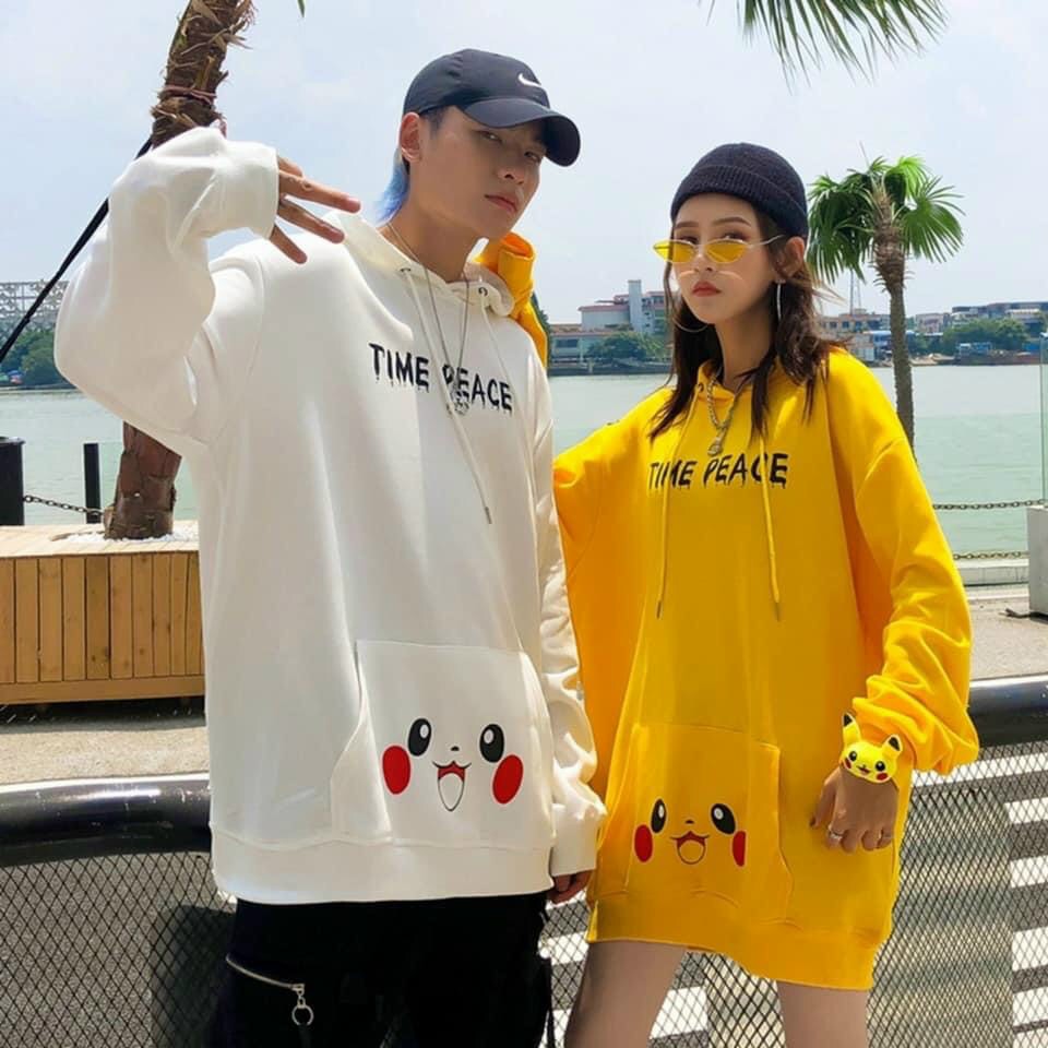 ÁO KHOÁC NỈ PIKACHU CỰC CHẤT ITEMS THỜI TRANG FORM UNISEX NAM NỮ NIX DDEFU NGẦU