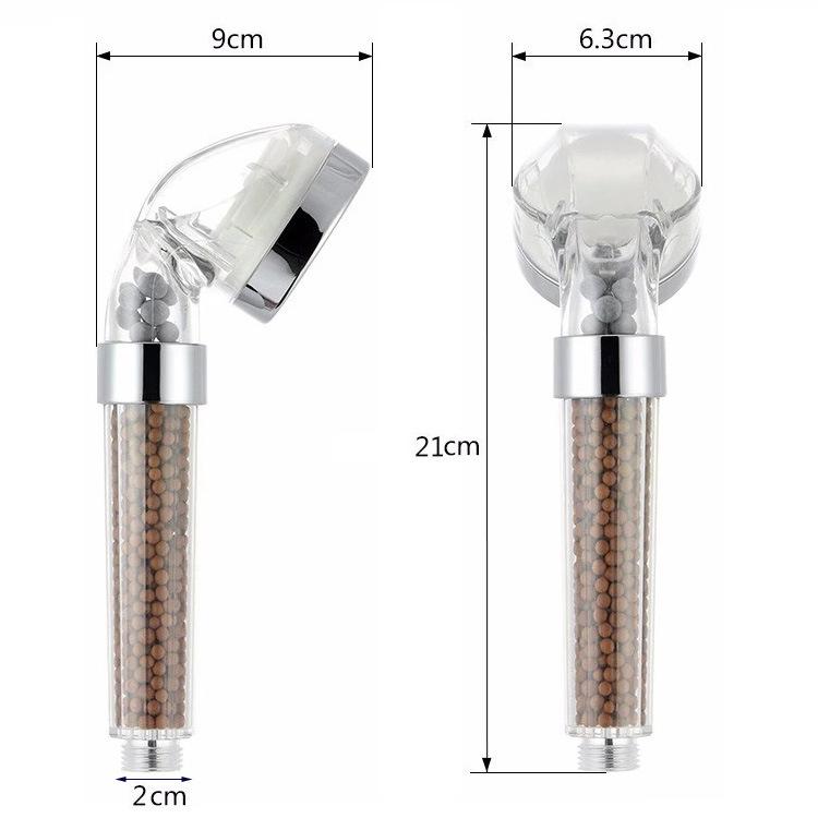 Đầu vòi hoa sen LED thay đổi màu, bộ lọc lọc nước tiết kiệm nước đầu tắm cầm tay với vòi và cơ sở