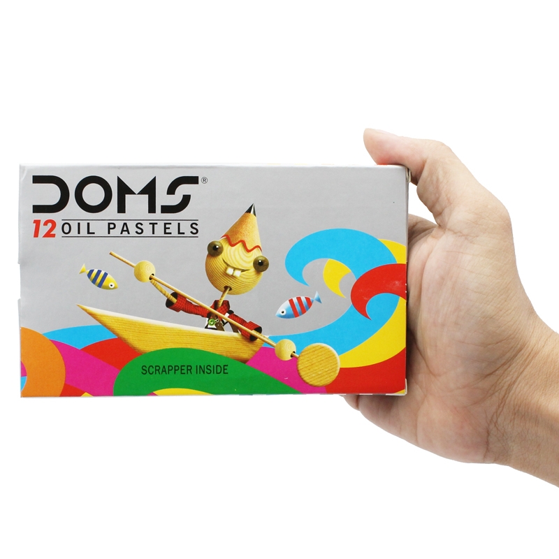 Hộp Bút Sáp Dầu DOMS 12 Màu 7908