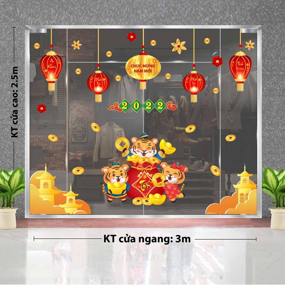 DECAL TRANG TRÍ TẾT NGUYÊN ĐÁN 2022 COMBO SỐ 1