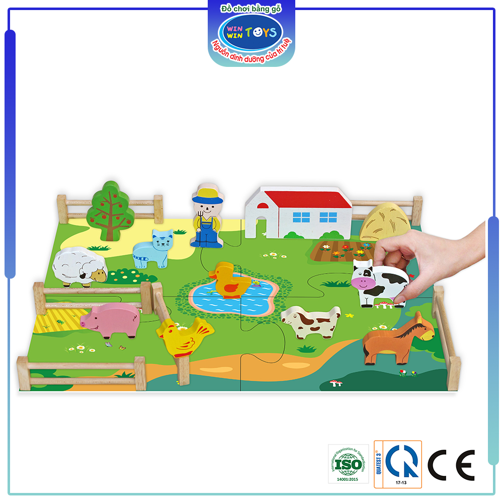 Đồ chơi gỗ Trang trại của bé | Winwintoys 62522 | Phát triển tư duy và trí tưởng tượng | Đạt tiêu chuẩn CE và CR