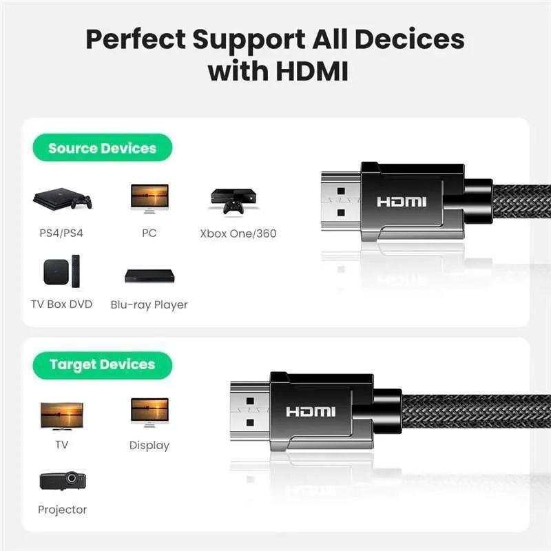 Ugreen UG70324HD136TK 2M 16Gbps 8K cáp Ultra HDMI 2.0 màu đen 4k@60hz - HÀNG CHÍNH HÃNG