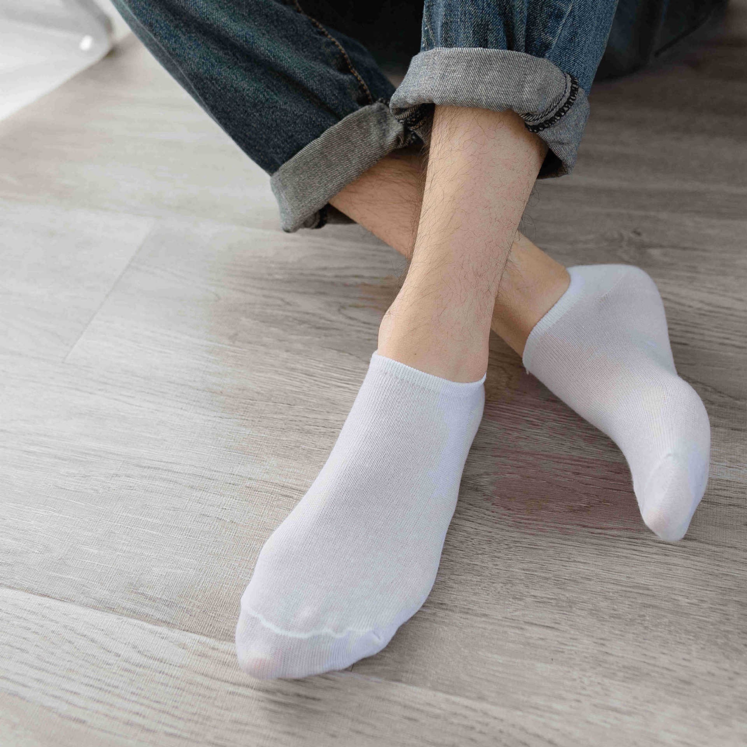 SET 5 Tất lười nam cổ ngắn, vớ lười nam thấp cổ có đệm gót chống tuột TN42