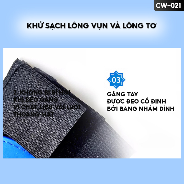 Găng Tay Chải Lông Cho Thú Cưng Lấy Lông Vụn Lông Tơ Hạn Chế Lông Rụng Nhiều Màu Sắc CW-021