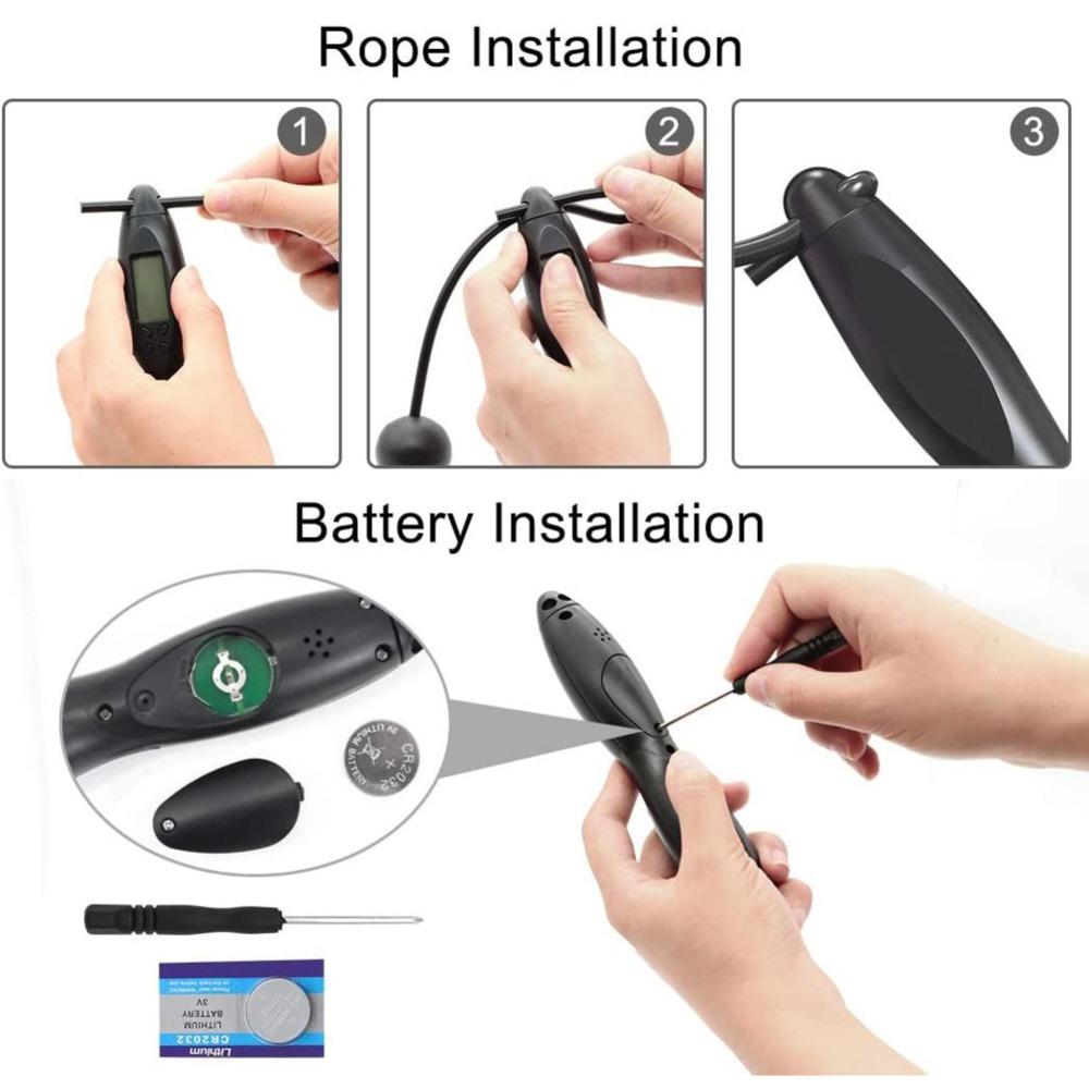 Thông Minh Nhảy Dây Không Dây Dây Nhảy Crossrope Dây Nhảy Với Đếm Calo Chân Cơ Thể Huấn Luyện Tập Thể Hình