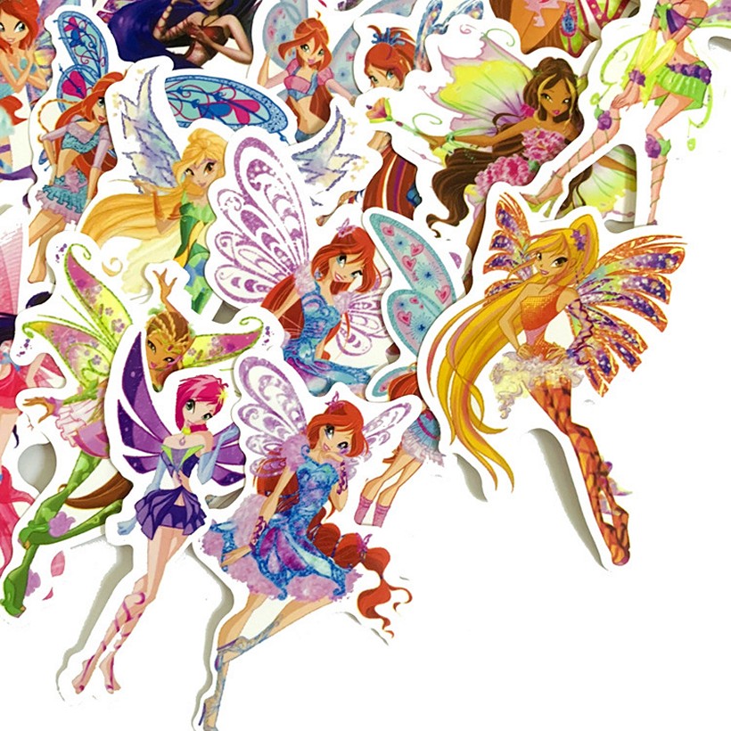 Bộ 70 miếng Sticker hình dán winX Princess