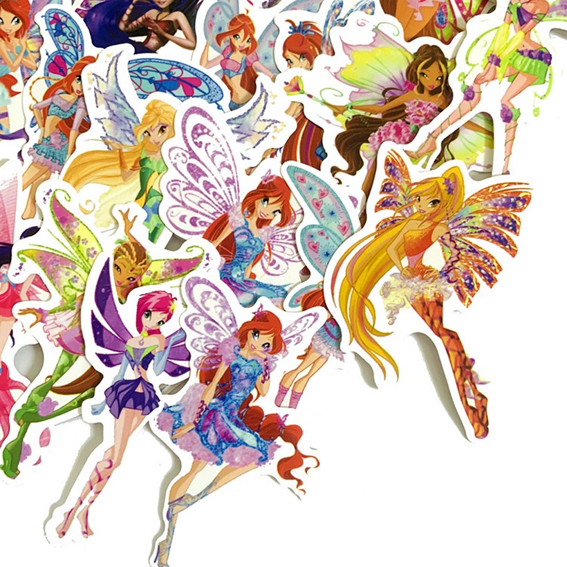 Bộ Sticker dán cao cấp chủ đề WINX CÔNG CHÚA PHÉP THUẬT  Dùng dán Xe dán  mũ bảo hiểm dán Laptop  Lazadavn