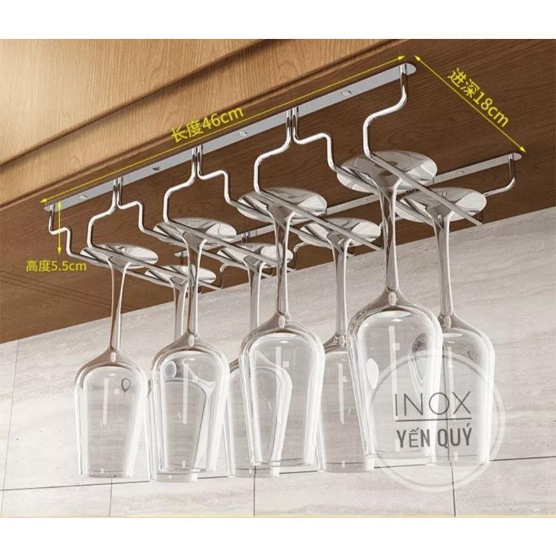 INOX304 GIÁ KỆ TREO LY SÂU 18CM 3/4/5/6/7 HÀNG CHẤT LIỆU BẰNG INOX 304