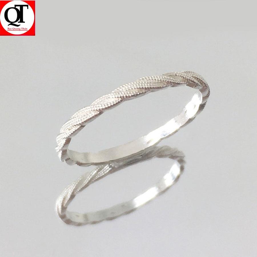 Nhẫn nữ bạc bản nhỏ xinh phong cách thời trang Bạc Quang Thản – QTNU83.