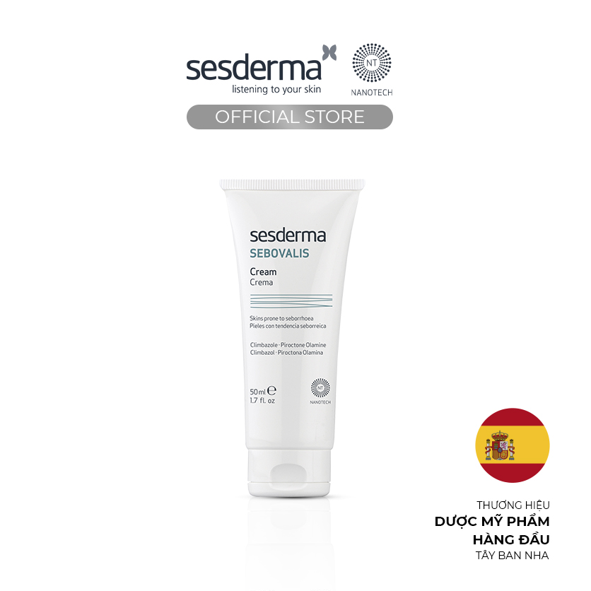 Kem dưỡng phục hồi Sesderma Sebovalis dành cho da hỗn hợp và da khô 50ml