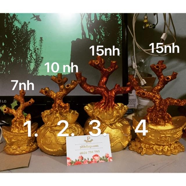 Gốc bonsai đế đúc nguyên liệu cây tài lộc cành vàng lá ngọc phk shop